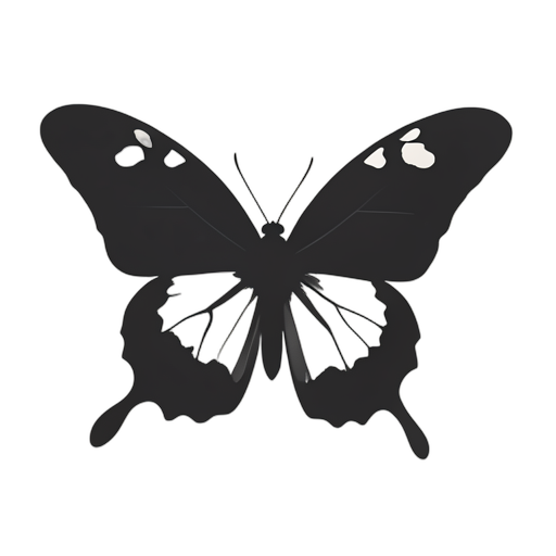 Silhouette Monarch vlinder