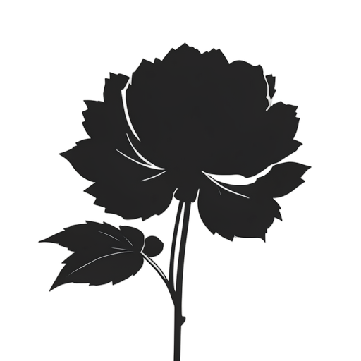 Silhouette Peony