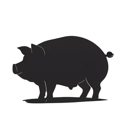 Silhouette Pig