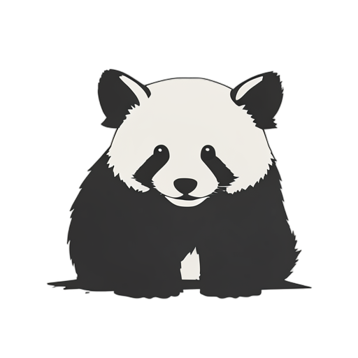 Silhouette Panda rossa