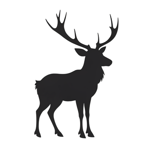Silhouette กวางเรนเดียร์