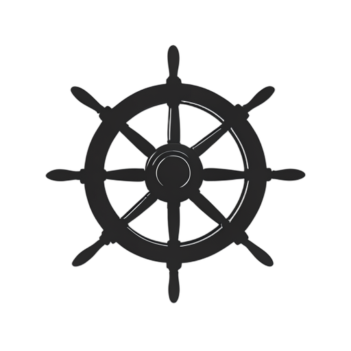 Silhouette Ship Wheel