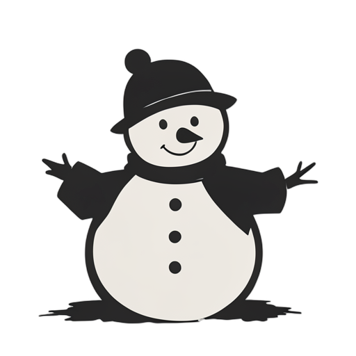 Silhouette Snowman