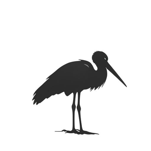 Silhouette Stork