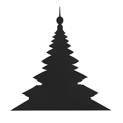 Silhouette Stupa