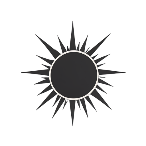 Silhouette شمس مع أشعة