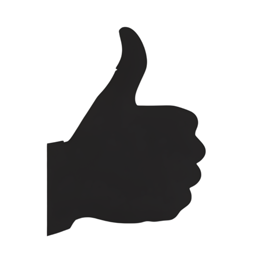 Silhouette pollice in su