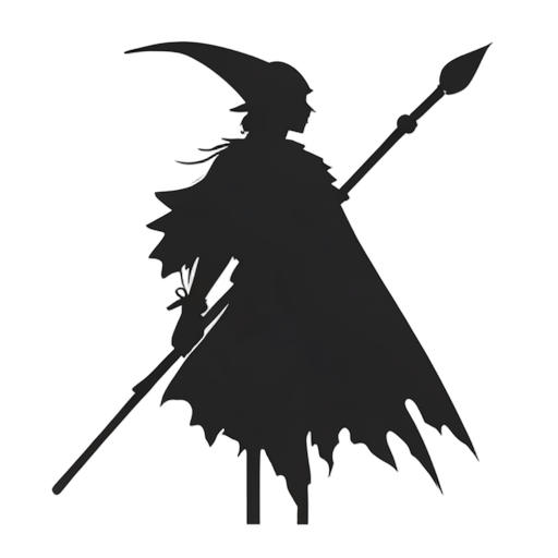 Silhouette Witch Broom