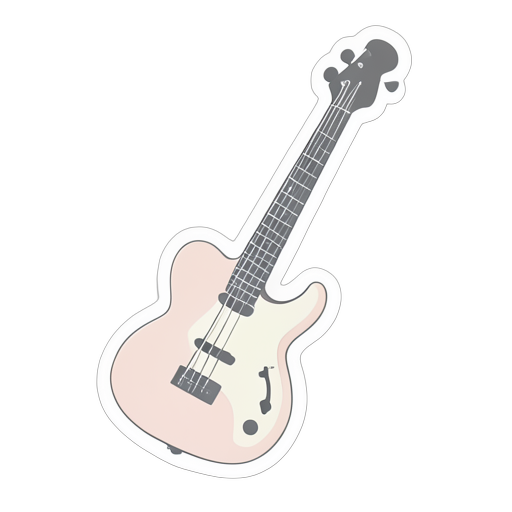 Sticker Bass Guitar
