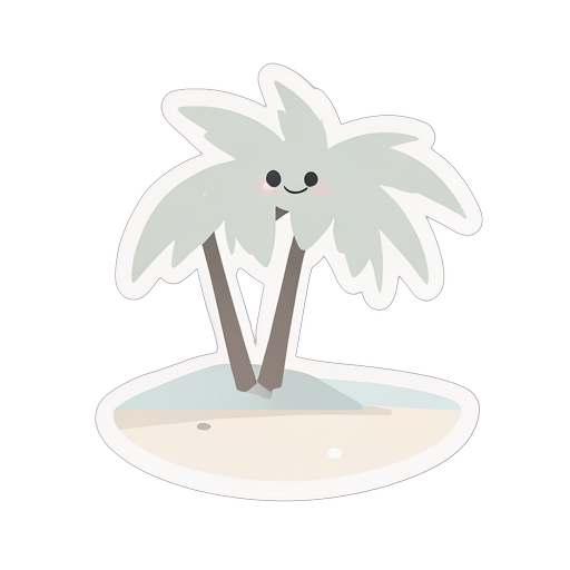 Sticker Spiaggia tropicale