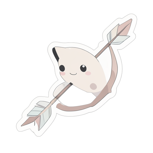 Sticker boog en pijl