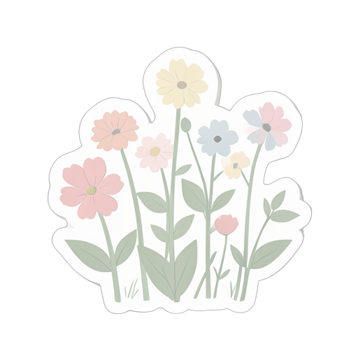 Sticker Flower Garden