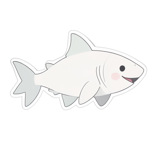 Sticker beyaz köpekbalığı