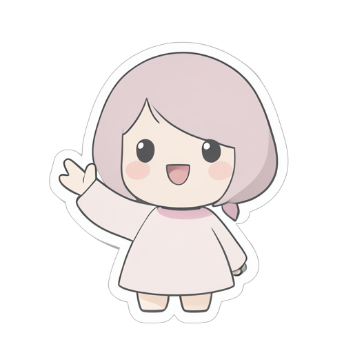 Sticker 손을 흔드는 손