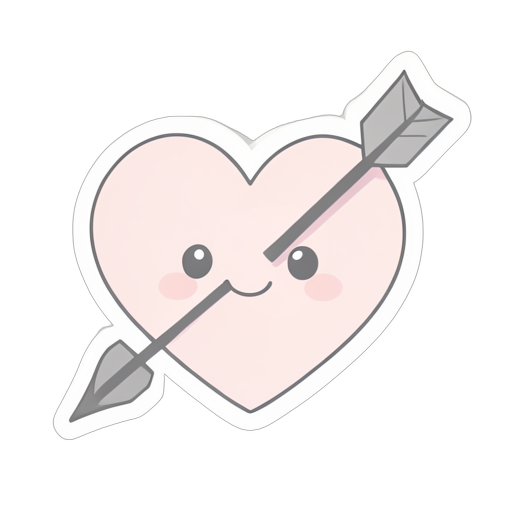 Sticker Corazón con flecha