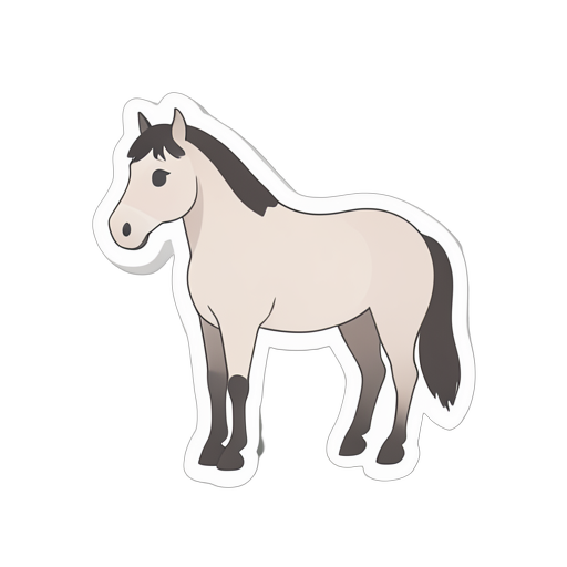 Sticker 農場の馬