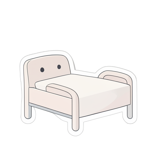 Sticker 病院のベッド