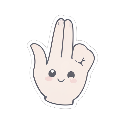 Sticker Serce dłoni