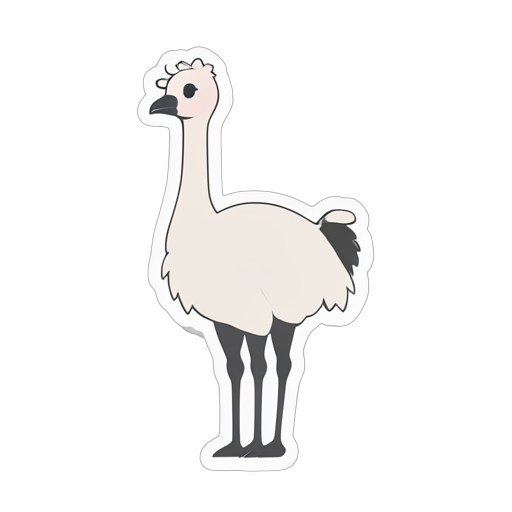 Sticker Ostrich