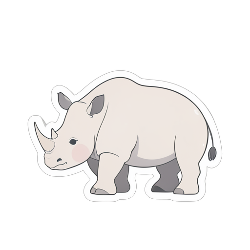Sticker Носорог