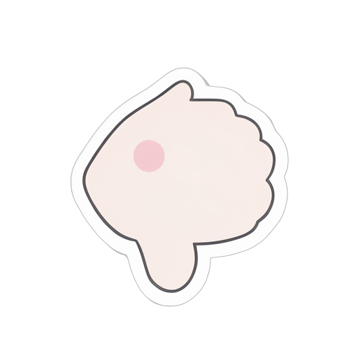 Sticker Pouce en bas