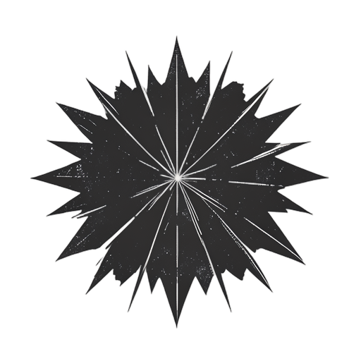 Woodcut Abstract Burst