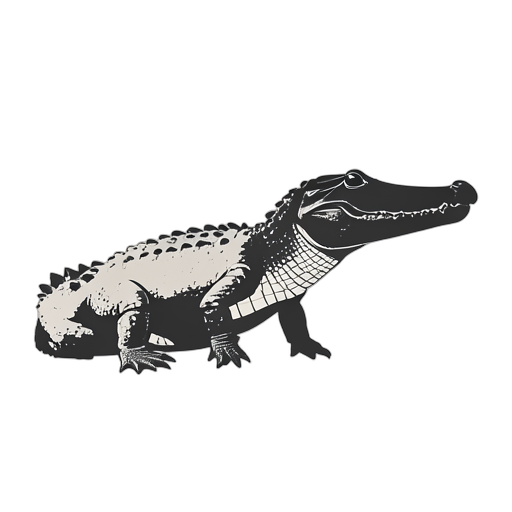Woodcut Caiman