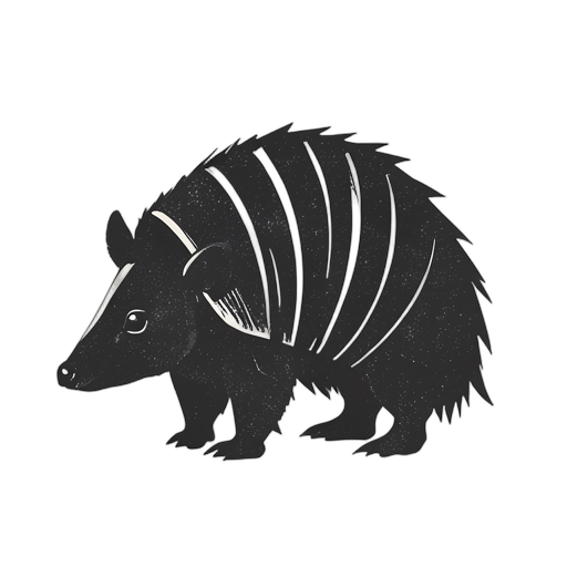 Woodcut armadillo