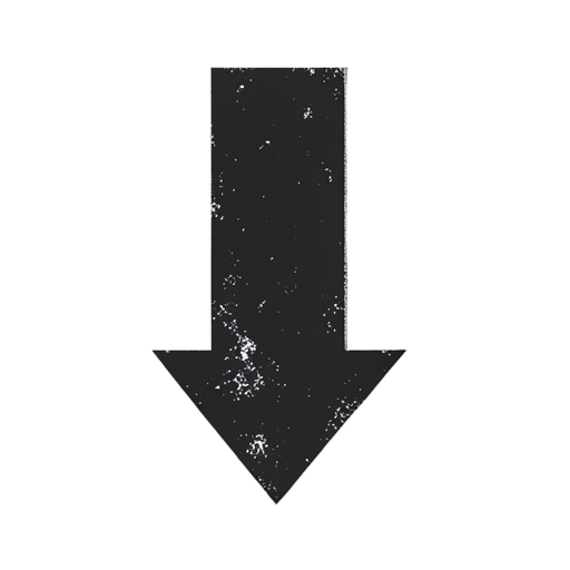 Woodcut Arrow Down