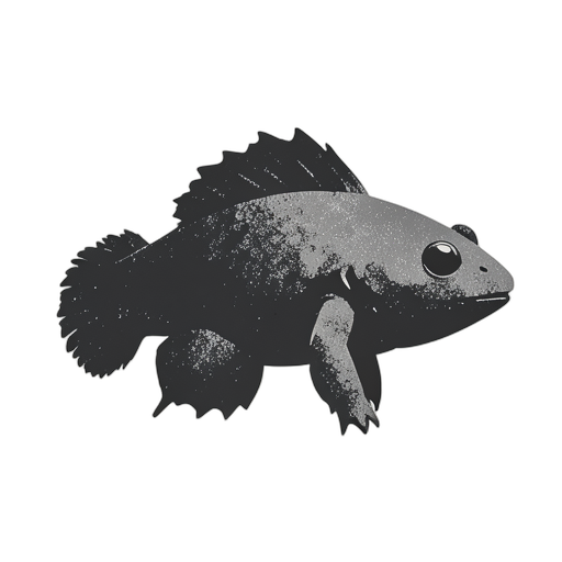 Woodcut Axolotl