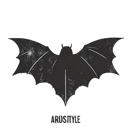 Woodcut Halloween Bat