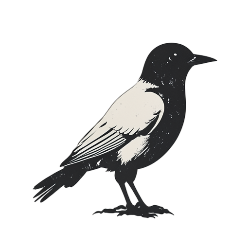 Woodcut Kanarienvogel