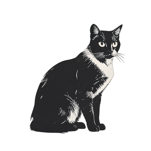 Woodcut Katze