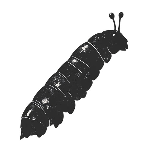 Woodcut гусеница