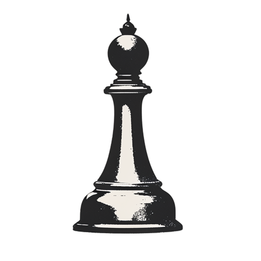 Woodcut Chess King