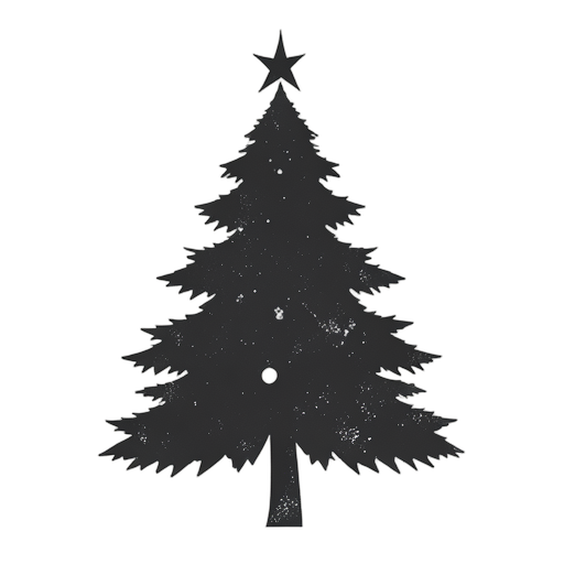 Woodcut Christmas Tree