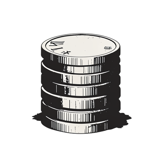 Woodcut Pile de pièces