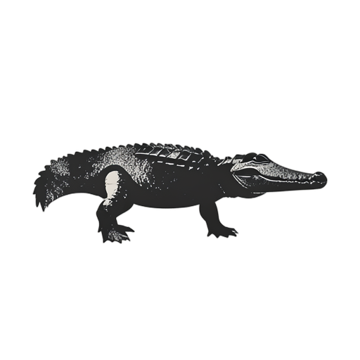 Woodcut Крокодил