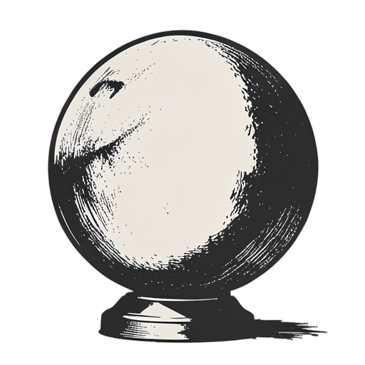 Woodcut Bola kristal