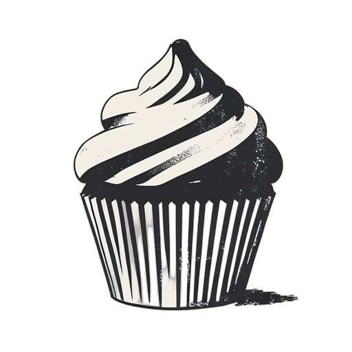 Woodcut Cupcake