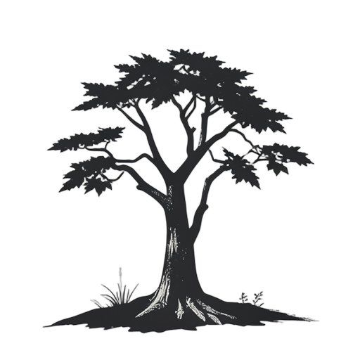 Woodcut Toter Baum