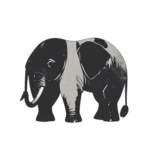 Woodcut Elefant