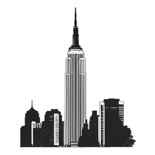 Woodcut Empire State Building