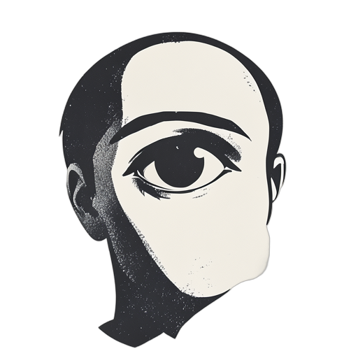 Woodcut 目を閉じた