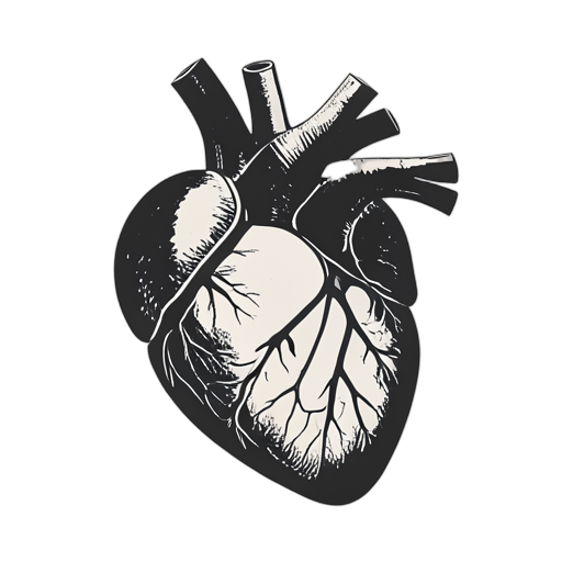 Woodcut आंतरिक हृदय