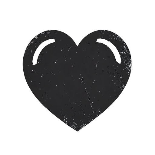 Woodcut Heart Outline