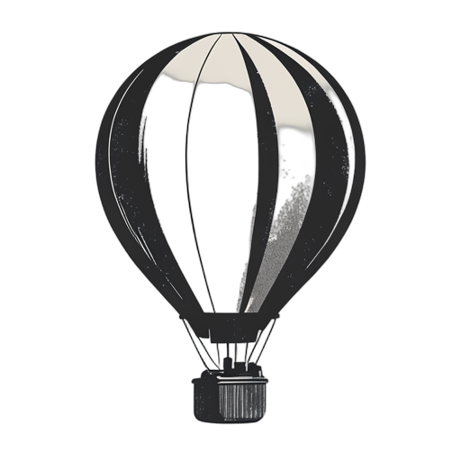 Woodcut Hot Air Balloon