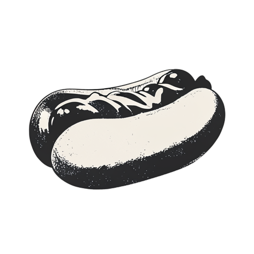 Woodcut Hot Dog
