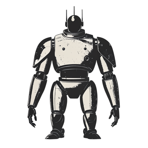 Woodcut ヒューマノイドロボット