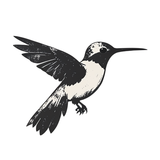 Woodcut ハチドリ